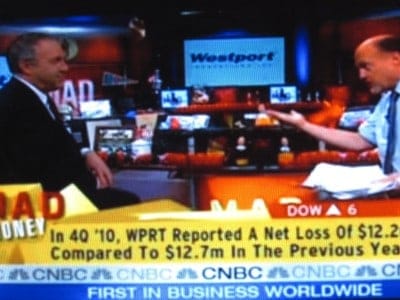 Westport's Demers with Jim Cramer on CNBC's "Mad Money, June 3, 2010