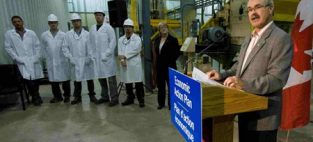 September 2009: Canadian Agriculture Minister Gerry Ritz announces a $6.4 M investment in the Canadian canola industry at the Saskatoon production facility of Bioexx.