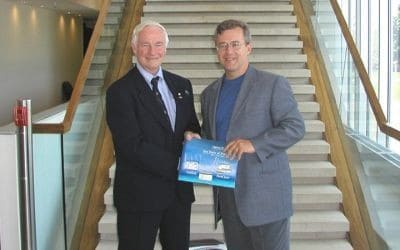 Open Text Chairman Tom Jenkins (right) with Governor General David Johnston, who is past President of the University of Waterloo.