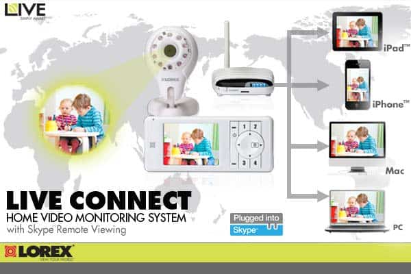 Lorex's Live Connect lets users connect to their home security system using Skype.