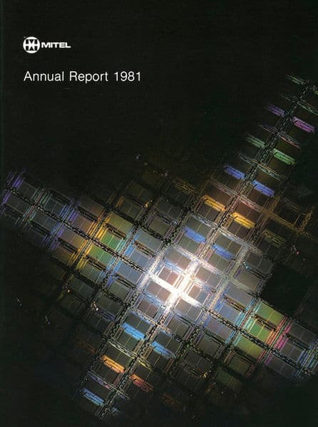 The cover of Mitel's 1981 annual report. 