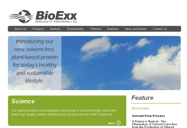 Toronto-based Bioexx rose to prominence because it developed a patented system that used refrigerant-based solvents to extract protein from plants.