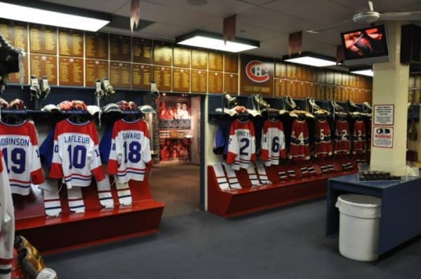 The Montreal Canadians locker room recreated at the Hockey Hall of Fame in Toronto. A new Bell-RDS series says it will give fans access to the real locker room for the first time.