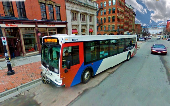 A bus in Saint John, New Brunswick equipped with Webtech Wireless's NextBus wireless solution. Webtech sold the NextBus division today for $20.75-million.