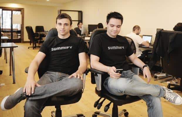 Summify founders Cristian Strat and Mircea Paşoi. Summify was acquired by Twitter in January of last year.