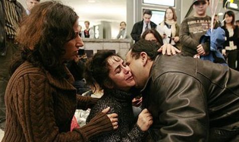 Iranian refugee Zahra Kamalfar collapsed at the Vancouver Airport after being granted asylum in Canada.
