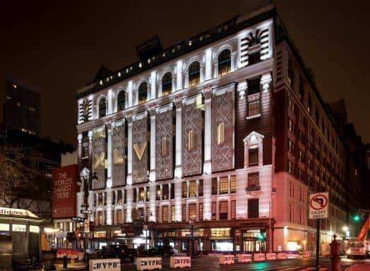 Montreal’s Moment Factory, now renowned for its innovative audio/video installations, has been lighting up Broadway in advance of Sunday’s Super Bowl game.