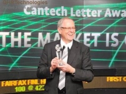 QHR CEO Al Hildebrandt was the winner of Cantech Letter's 2013 TSXV Tech Executive of the Year.