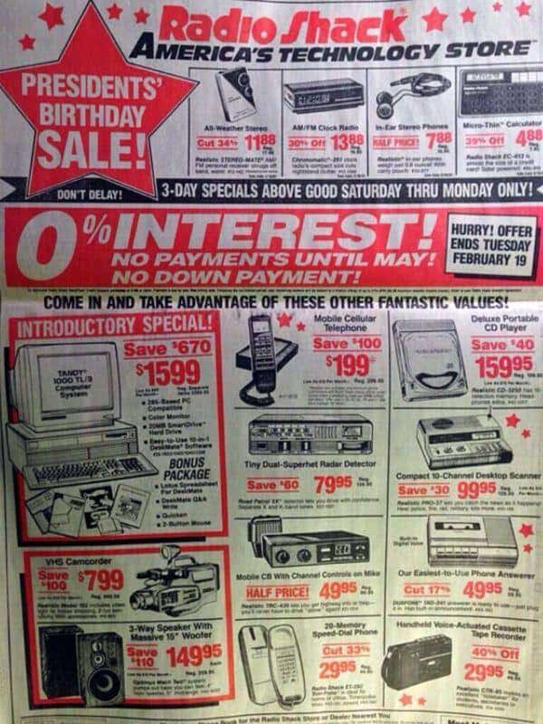 radio shack flyer