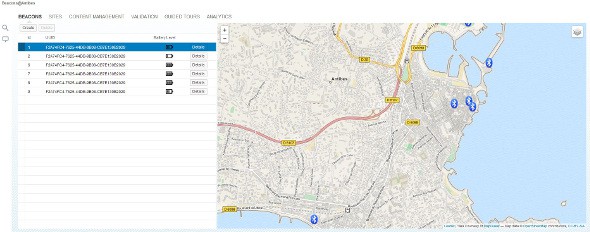 SAP's portal for the Beacons@Antibes app.