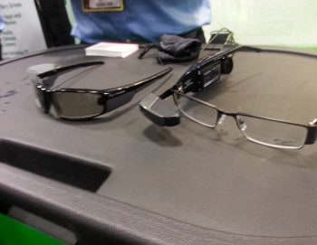 Vuzix’s Smart Glasses – Left is the model used for the DHL pilot; right is the future model with integrated display