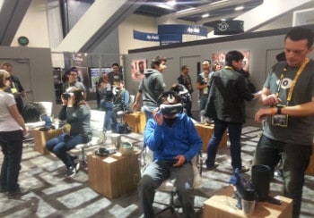 Gear VR demonstrations at Oculus’ booth