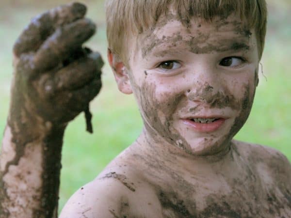 exposing kids to dirt