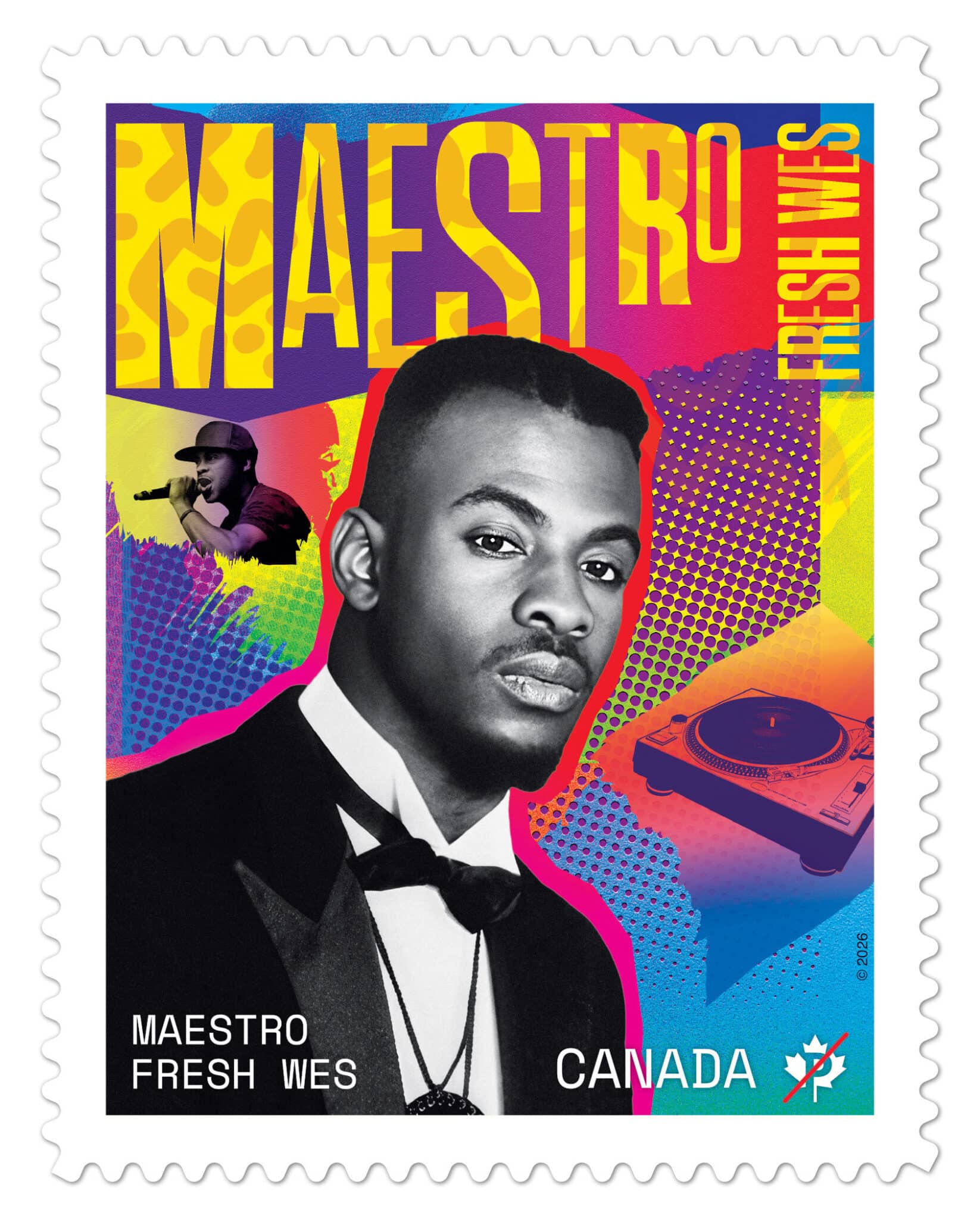 New stamp set pays tribute to hip - hop trailblazers Maestro Fresh Wes , Michie Mee and Muzion